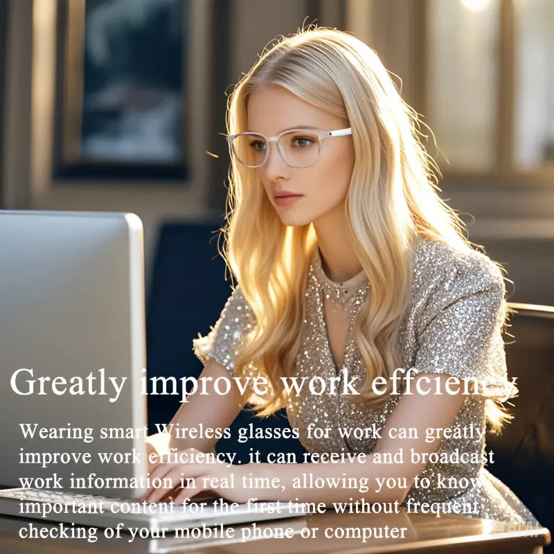 2025 New Smart Wireless Audio Glasses: Sports Music And Calls, Headphone Smart Glasses, Lightweight To Wear, Built-in Microphone And Speaker, Noise Cancellation, Touch And AI Voice Assistant, Compatible With IPhone/Android Chic Le'Meek