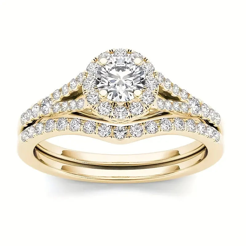 9 Classic Women'S Multi Style Wedding Ring Sets, Including Synthetic Zirconia Rings, Perfect For Daily Women'S Clothing, Jewelry, And Accessories Chic Le'Meek