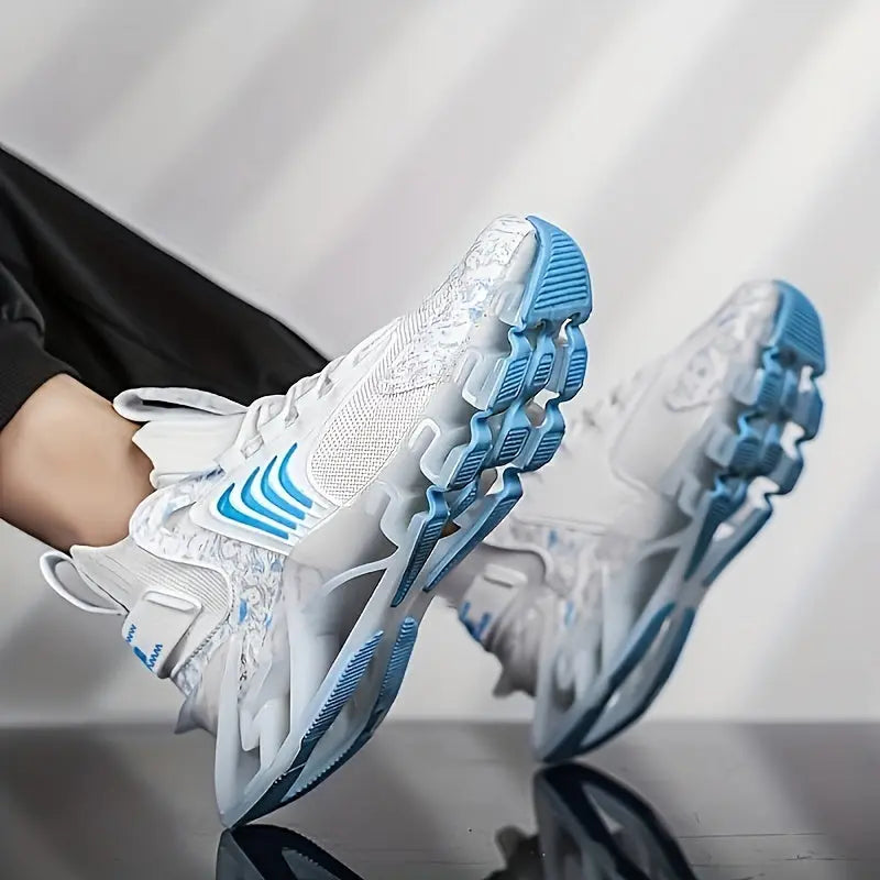 Men's Breathable Blade Type Shoes - Shock Absorption Comfy Sneakers - All Seasons Outdoor Running Temu