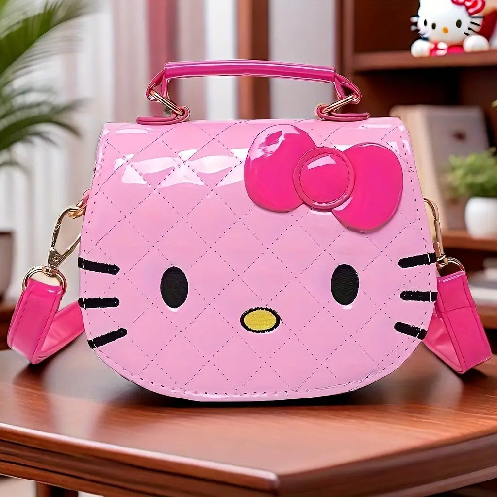 Sanrio for hello kitty Crossbody Bag - Adjustable Strap, Lightweight Synthetic, Multi-Color Options for Daily Commute, Parties & Weddings, Durable Polyester Lining, Snap Closure Purse Chic Le'Meek