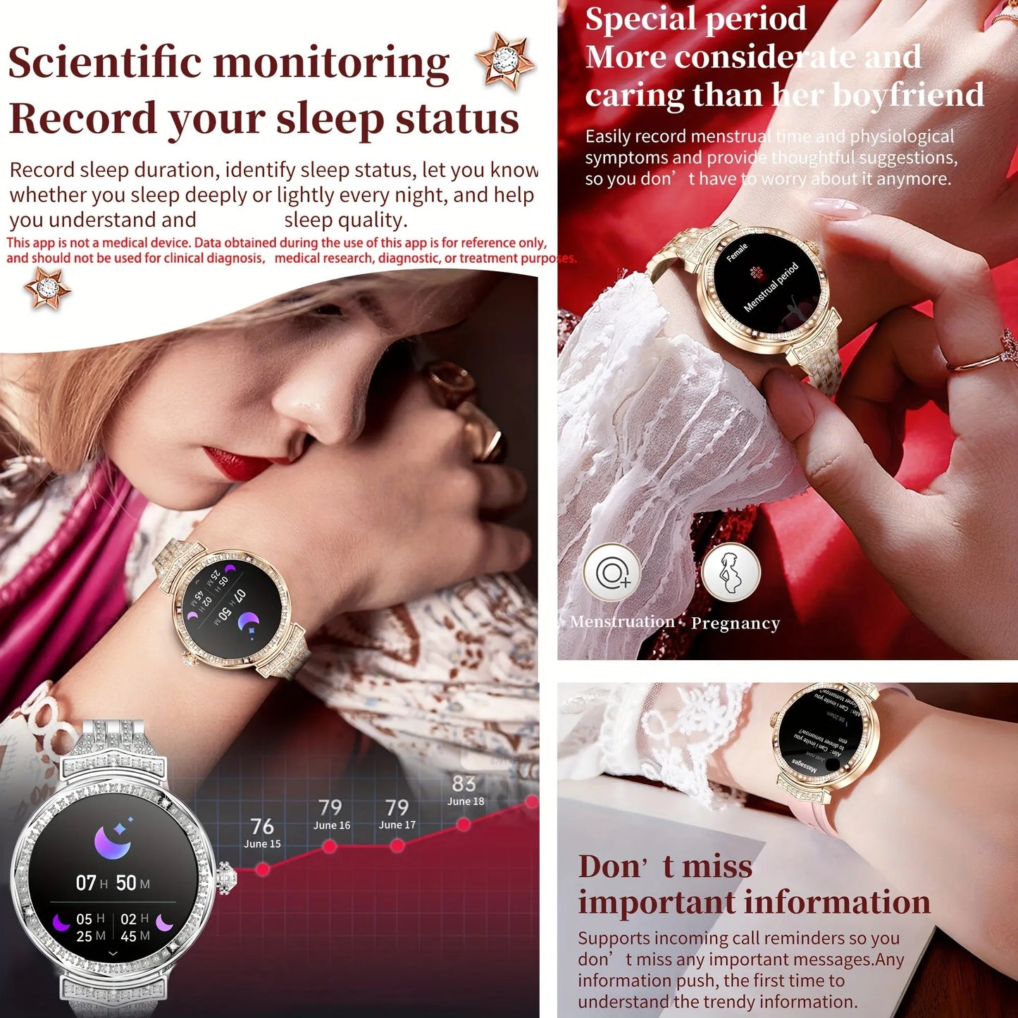 Call Integration, Wireless Call Smart Watch For Android And IPhone, Fitness Tracker, Sleep Monitoring, Step Caloric, Call Information Prompt, Multi-function Smart Watch Temu