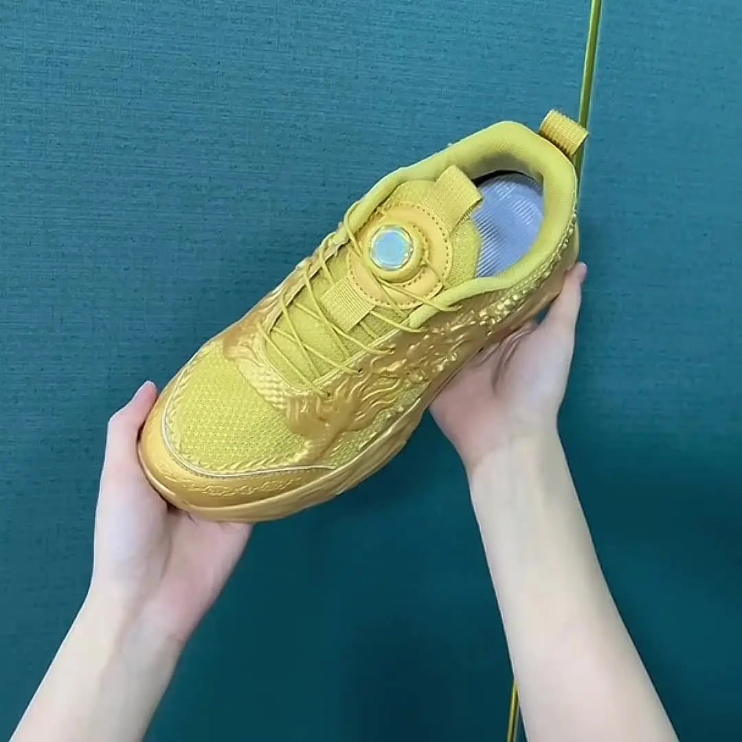Trendy Dragon-Design Chunky Sneakers for All - Rotating Buckle, Non-Slip & Durable for Outdoor Adventures, Unisex Temu
