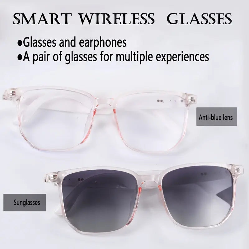 2025 New Smart Wireless Audio Glasses: Sports Music And Calls, Headphone Smart Glasses, Lightweight To Wear, Built-in Microphone And Speaker, Noise Cancellation, Touch And AI Voice Assistant, Compatible With IPhone/Android Chic Le'Meek