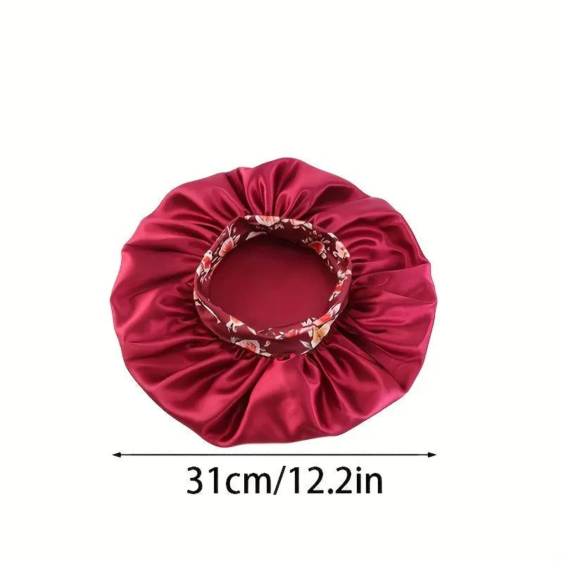 3pcs Satin Nightcap Women, Breathable Design High Density Hair Cap, Loose Elastic, Soft Fabric, Perfect For Night Hair Maintenance, Four Seasons Chemotherapy Patients Shower Cap Chic Le'Meek
