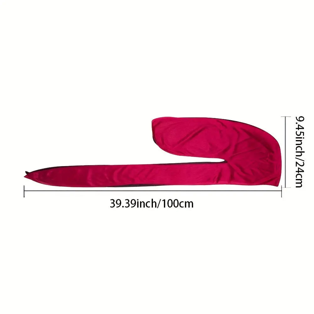 Silky Durag - Assorted Colors Satin Pirate Cap with Long Tail, Wide Straps, Elastic Breathable Head Wrap Chic Le'Meek