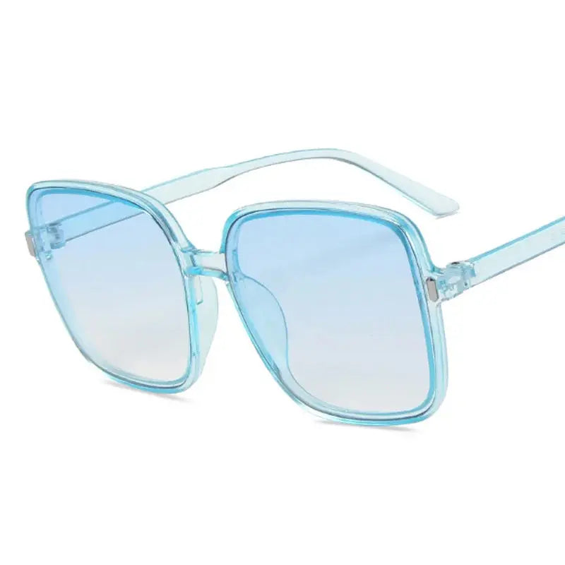 Fashion Designer Square Sunglasses Woman Retro Vintage Gradient Sun Glasses Female Clear Lens Black White Oculos De Sol Chic Le'Meek