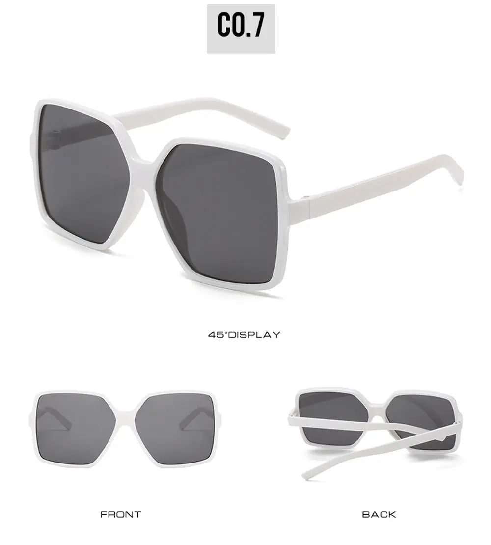 Black Square Oversized Sunglasses Women Big Frame Colorful Sun Glasses Female Mirror Oculos Unisex Gradient Hip Hop Shades Temu