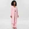 Oem Odm Winter Pajamas Sets for Woman Tank Top Vest and Lounge Wear Three Piece Robes Set Camisole Long Pants Home Wear Chic Le'Meek