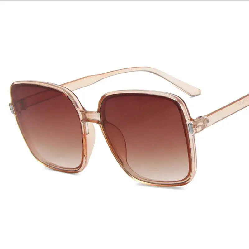 Fashion Designer Square Sunglasses Woman Retro Vintage Gradient Sun Glasses Female Clear Lens Black White Oculos De Sol Chic Le'Meek
