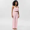 Oem Odm Winter Pajamas Sets for Woman Tank Top Vest and Lounge Wear Three Piece Robes Set Camisole Long Pants Home Wear Chic Le'Meek
