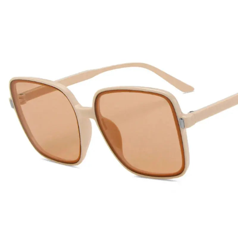 Fashion Designer Square Sunglasses Woman Retro Vintage Gradient Sun Glasses Female Clear Lens Black White Oculos De Sol Chic Le'Meek