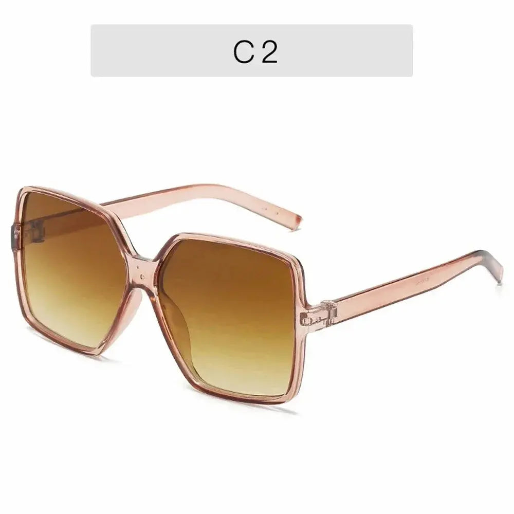 Black Square Oversized Sunglasses Women Big Frame Colorful Sun Glasses Female Mirror Oculos Unisex Gradient Hip Hop Shades Temu