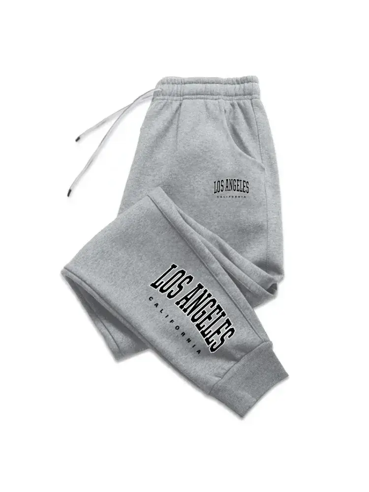 Los Angeles Womens Mens Sweatpants Elastic waist Casual Outdoors Jogging Pants High Quality Fashion Versatile Sport Trousers Chic Le'Meek