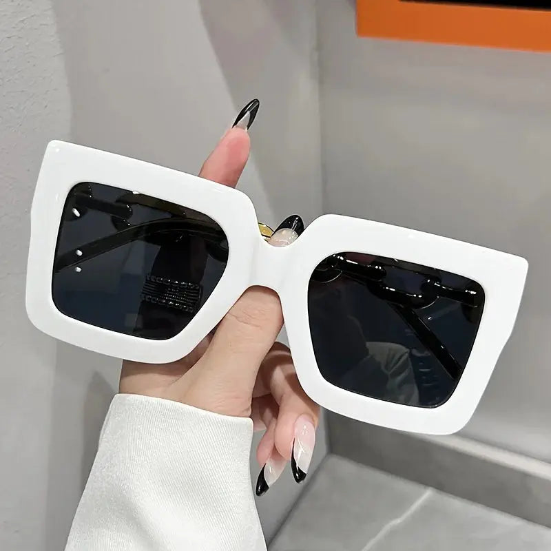 Luxury square fashion glasses for women casual candy color anti glare sun shades for beach party Travel Temu