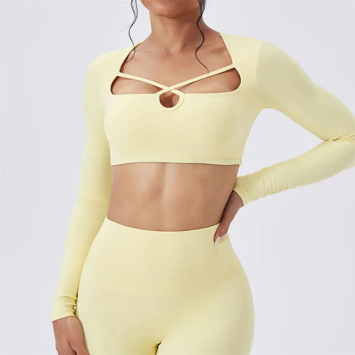 Pad Yoga Long sleeved Women's Outdoor Running Fitness Wear T-shirt Long sleeved Yoga Shirt Gym Push Up Workout Sports Top XP38 Chic Le'Meek