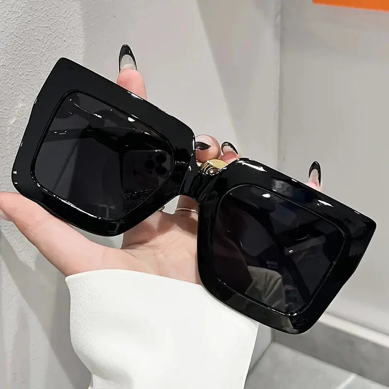 Luxury square fashion glasses for women casual candy color anti glare sun shades for beach party Travel Temu
