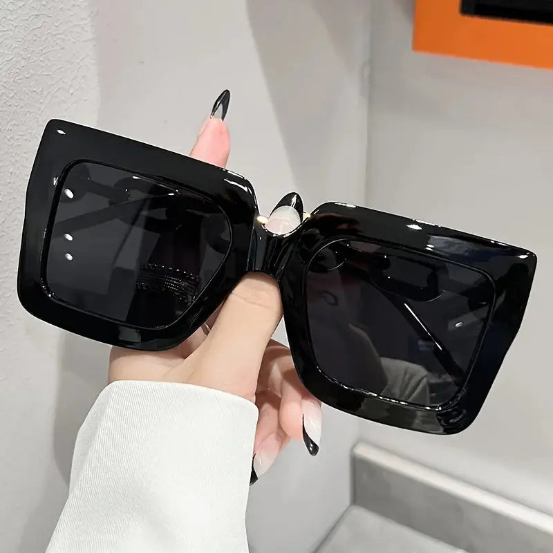 Luxury square fashion glasses for women casual candy color anti glare sun shades for beach party Travel Temu