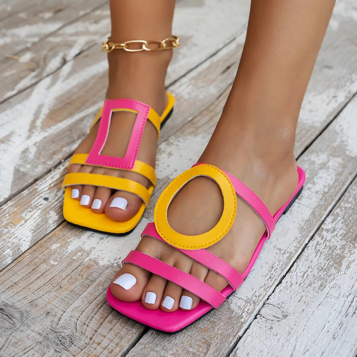 Women Flat Slippers Summer New Outdoor Shoes Non-slip Casual Slippers Women Plus Size Fashion Luxury Sandals Home Slides Women AliExpress