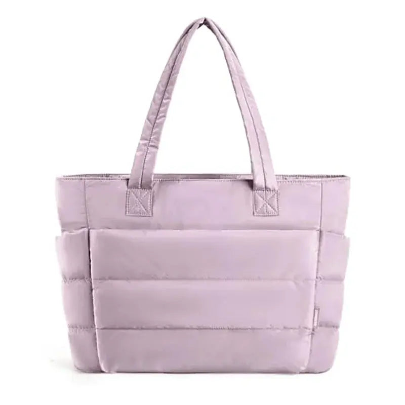 BAGSMART The Bubble Tote Bag Cotton Padded Female Quilting Puffy Shoulder Shopper Purse Simple Daily Handbag Women's Bags Temu