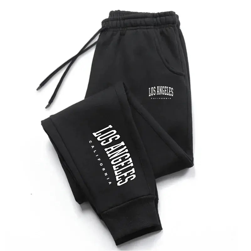Los Angeles Womens Mens Sweatpants Elastic waist Casual Outdoors Jogging Pants High Quality Fashion Versatile Sport Trousers Chic Le'Meek