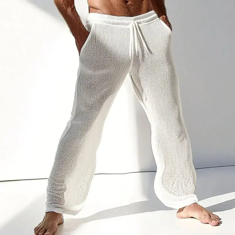 2025 New Men's Lightweight Knitted Casual Trousers - Breathable Stretch Elastic Waist Summer Lounge Pants for Men - M-XXL Size Chic Le'Meek