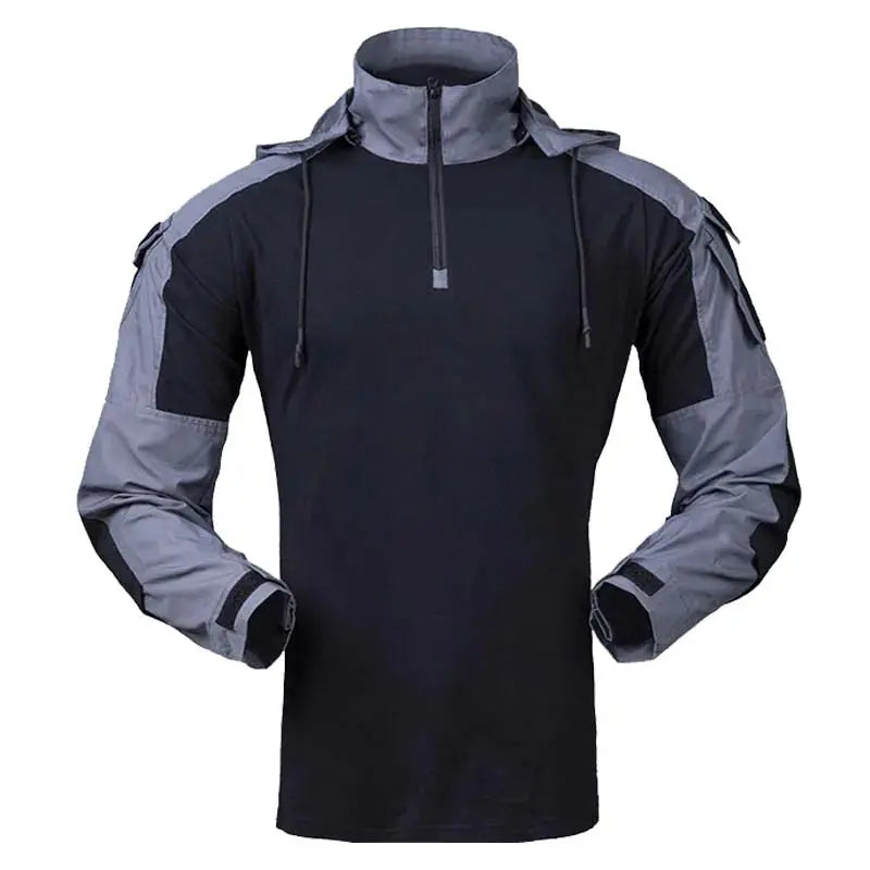 Outdoor Shirts Wear resistant T-Shirt Hooded Men Tactical Shirt Waterproof Airsoft Paintball Camping Hunting Clothing Temu