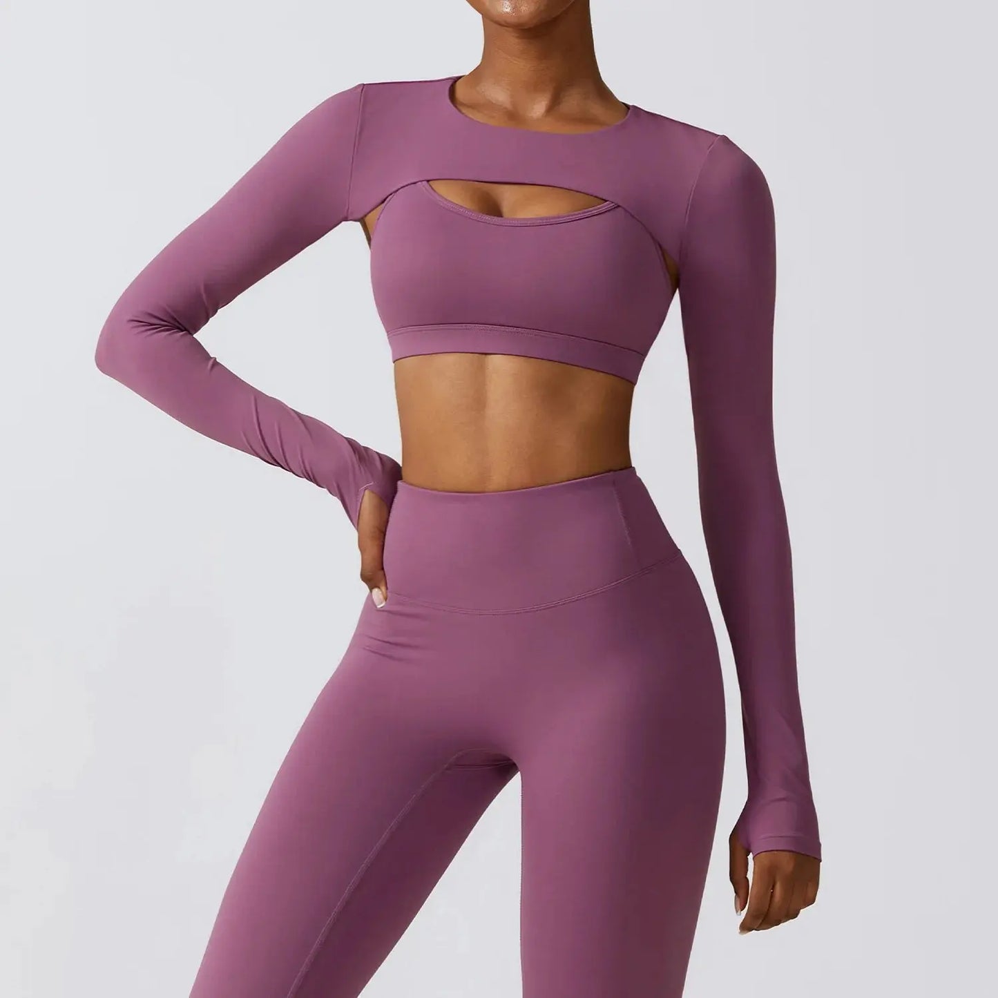 New Sports Camisole Yoga Long Sleeved Shawl Yoga Top Nude Fitness Yop Gym Push Ups Workout Top Running Sports Smock Chic Le'Meek