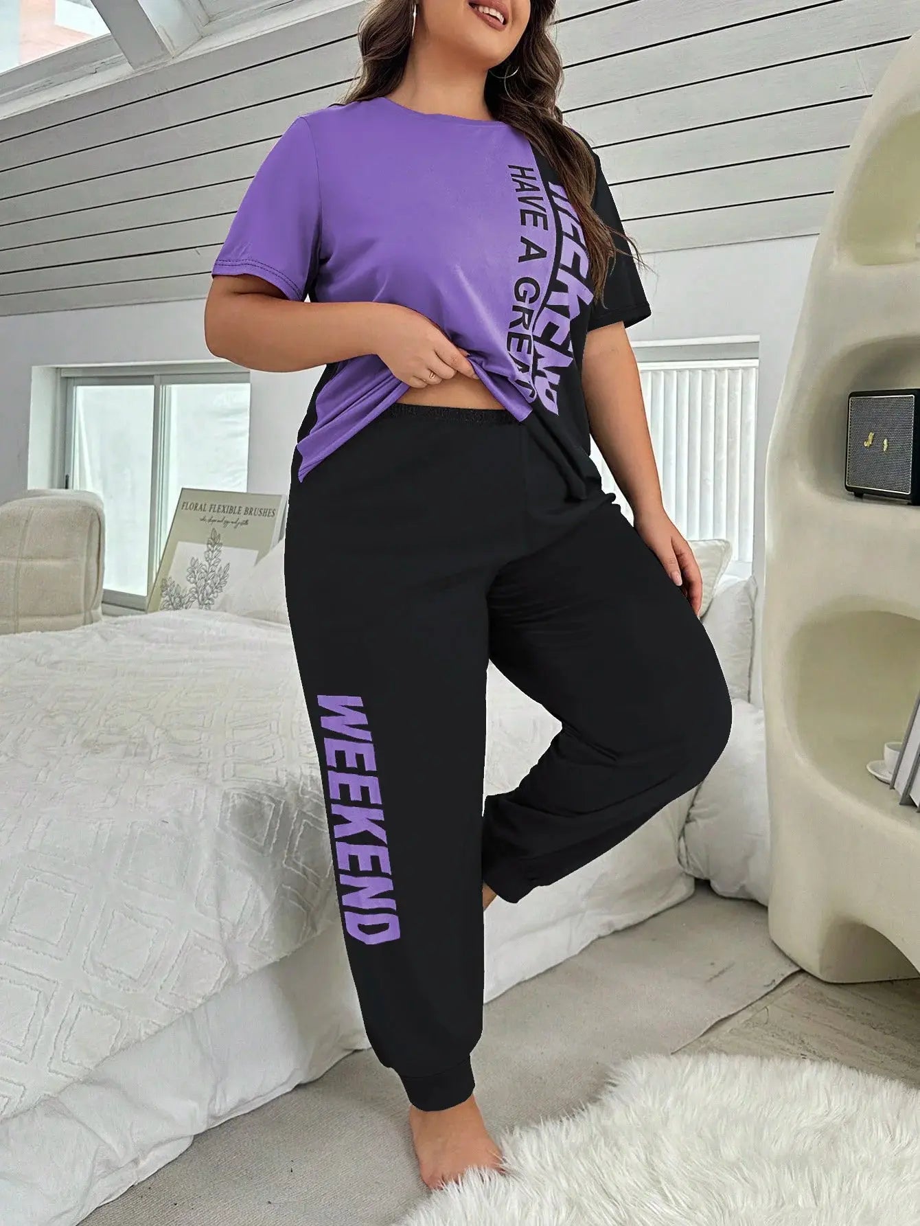 Women's plus-size casual suit loungewear Chic Le'Meek