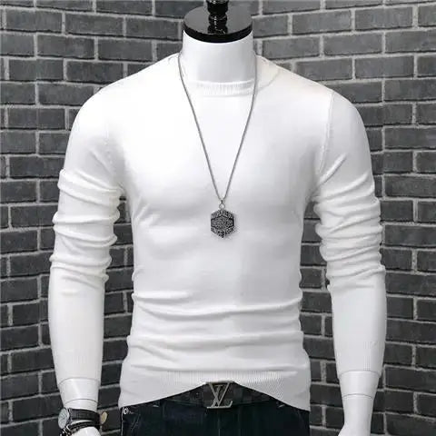 Spring and Autumn Stylish Luxury Oversized Fashion Loose Solid Japanese Streetwear Clothing Blouse Men's Long Sleeve T-shirt Chic Le'Meek
