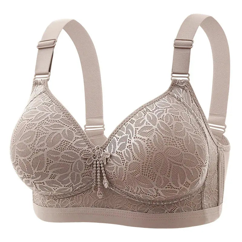 Comfortable Breathable Adjustable Brassiere Thin Section Without Steel Ring Bra Large Breasts Appear Small Side Gathering Bra Chic Le'Meek