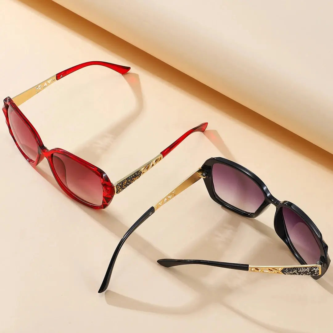 New Ladies' Sunglasses with High Sense and Diamond-encrusted Sunglasses Protect against Ultraviolet Rays in Summer. Temu