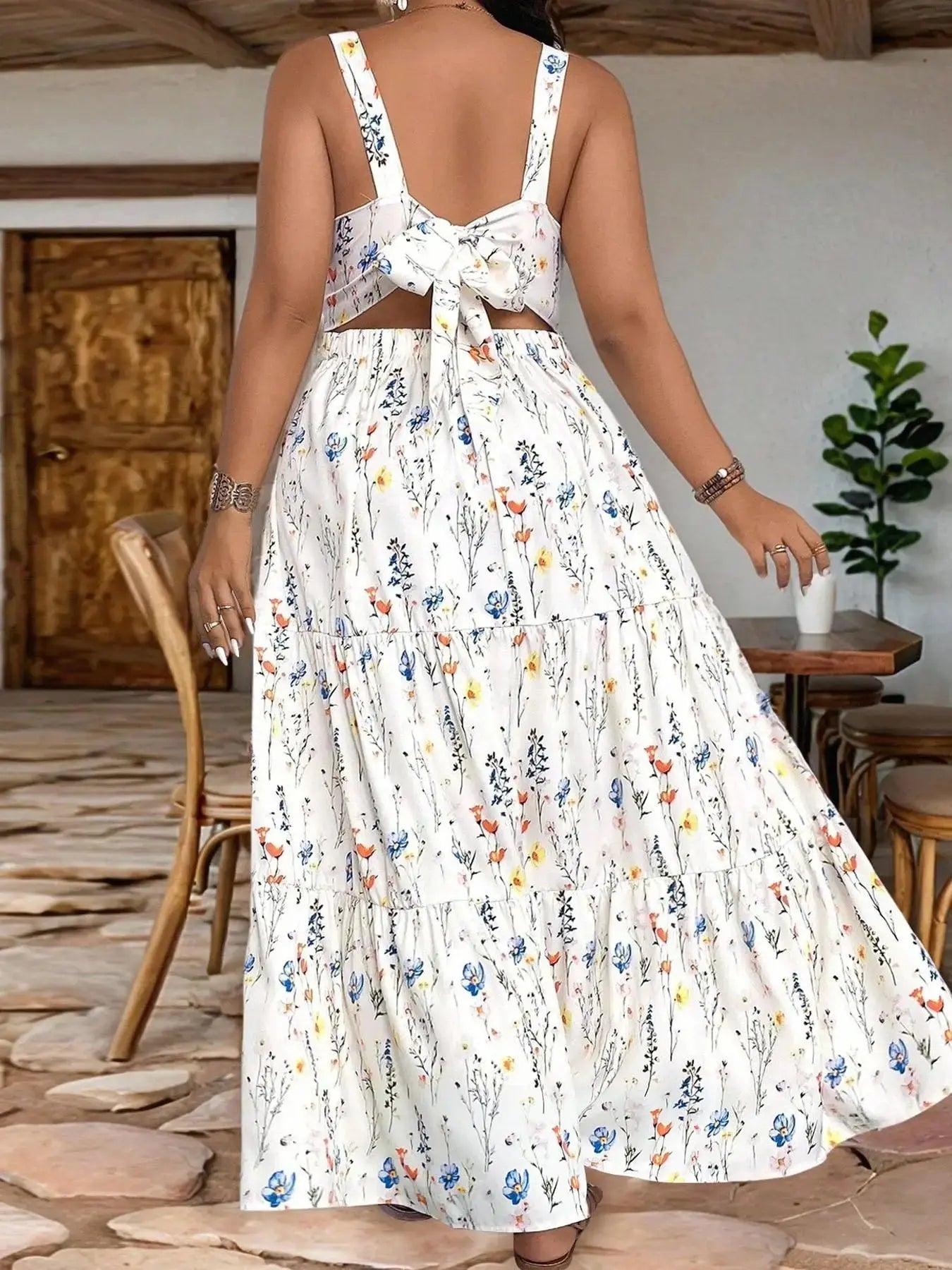Plus Size Casual Dress, Fitted All Season Long Sleeve Maxi Dress, Comfortable Moderate Fabric, Perfect for Daily Wear & Special Chic Le'Meek