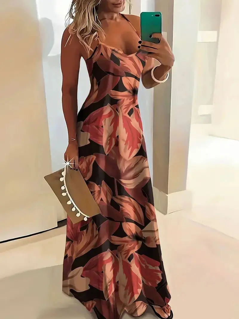 Summer Bohemian Style Women's Suspender Skirt Long A-line Oversized Casual Dress Women's Elegant New Summer Loose Beach Clothes Chic Le'Meek
