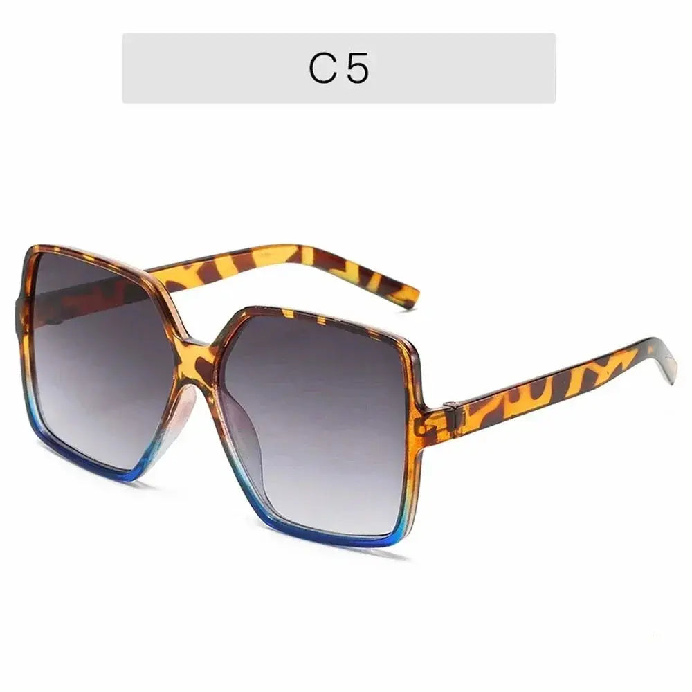 Black Square Oversized Sunglasses Women Big Frame Colorful Sun Glasses Female Mirror Oculos Unisex Gradient Hip Hop Shades Temu