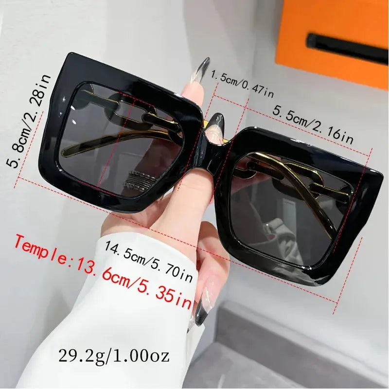 Luxury square fashion glasses for women casual candy color anti glare sun shades for beach party Travel Temu