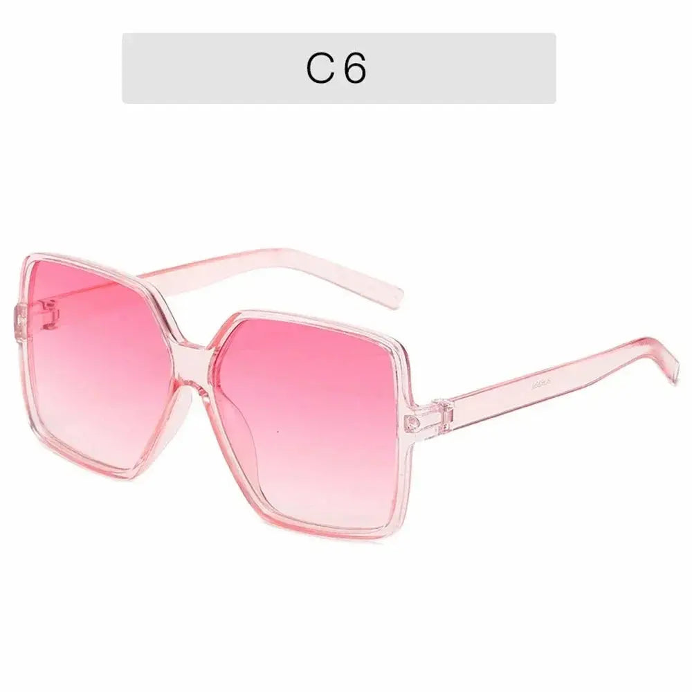Black Square Oversized Sunglasses Women Big Frame Colorful Sun Glasses Female Mirror Oculos Unisex Gradient Hip Hop Shades Temu