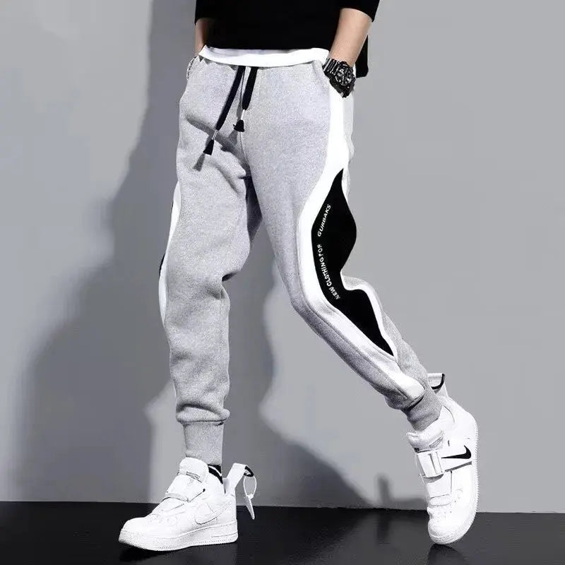 Men Black Pants Hip Hop Drawstring Jogger Fashion Comfortable Trousers Male Casual Sweatpants Loose Elastic Waist Sportswear Chic Le'Meek