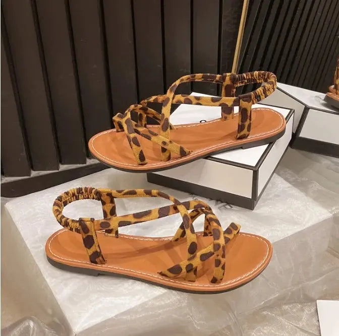 Flats Leopard Sandals Women Cozy Casual Shoes Walking New Walking Slippers 2024 Summer Outdoor Beach Slides Flip Flops AliExpress