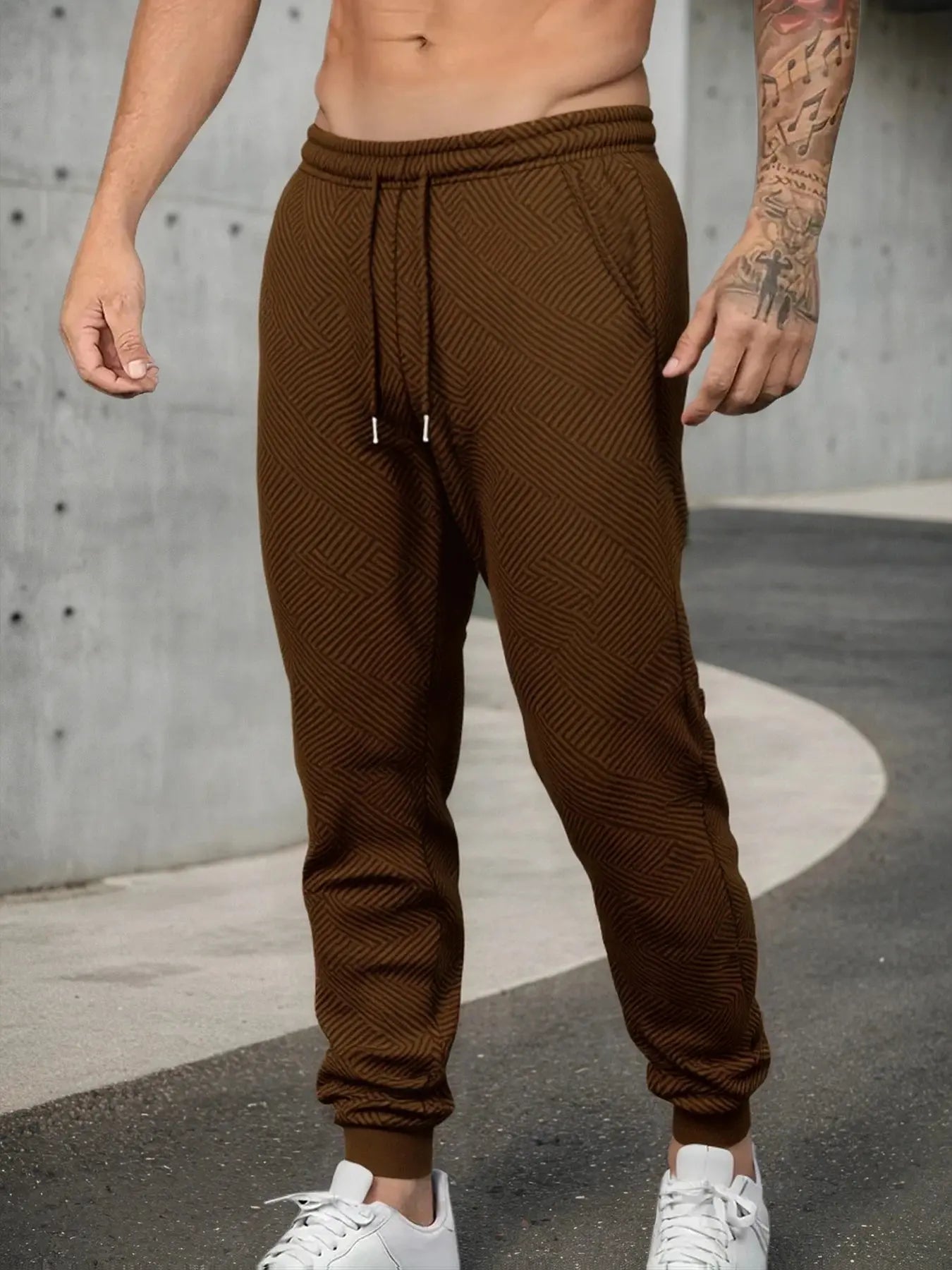 Autumn Men's Athletic Trainning Joggers Casual Loose Fit Sweatpants Elastic Waist Drawstring Trousers Streetwear Men's Pant Chic Le'Meek
