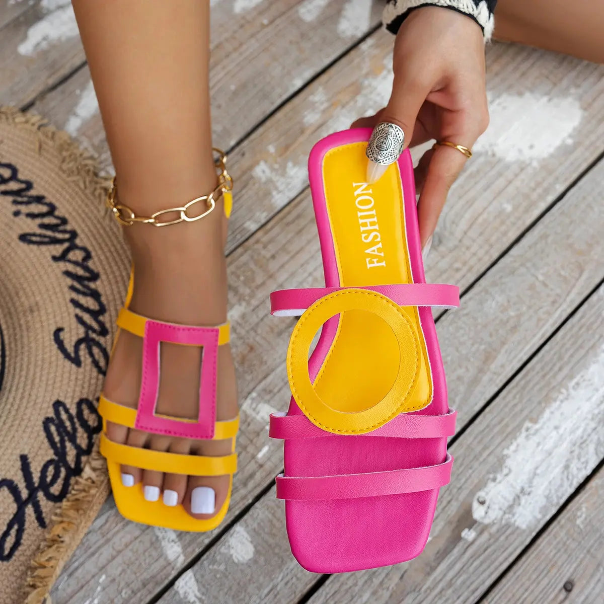 Women Flat Slippers Summer New Outdoor Shoes Non-slip Casual Slippers Women Plus Size Fashion Luxury Sandals Home Slides Women AliExpress
