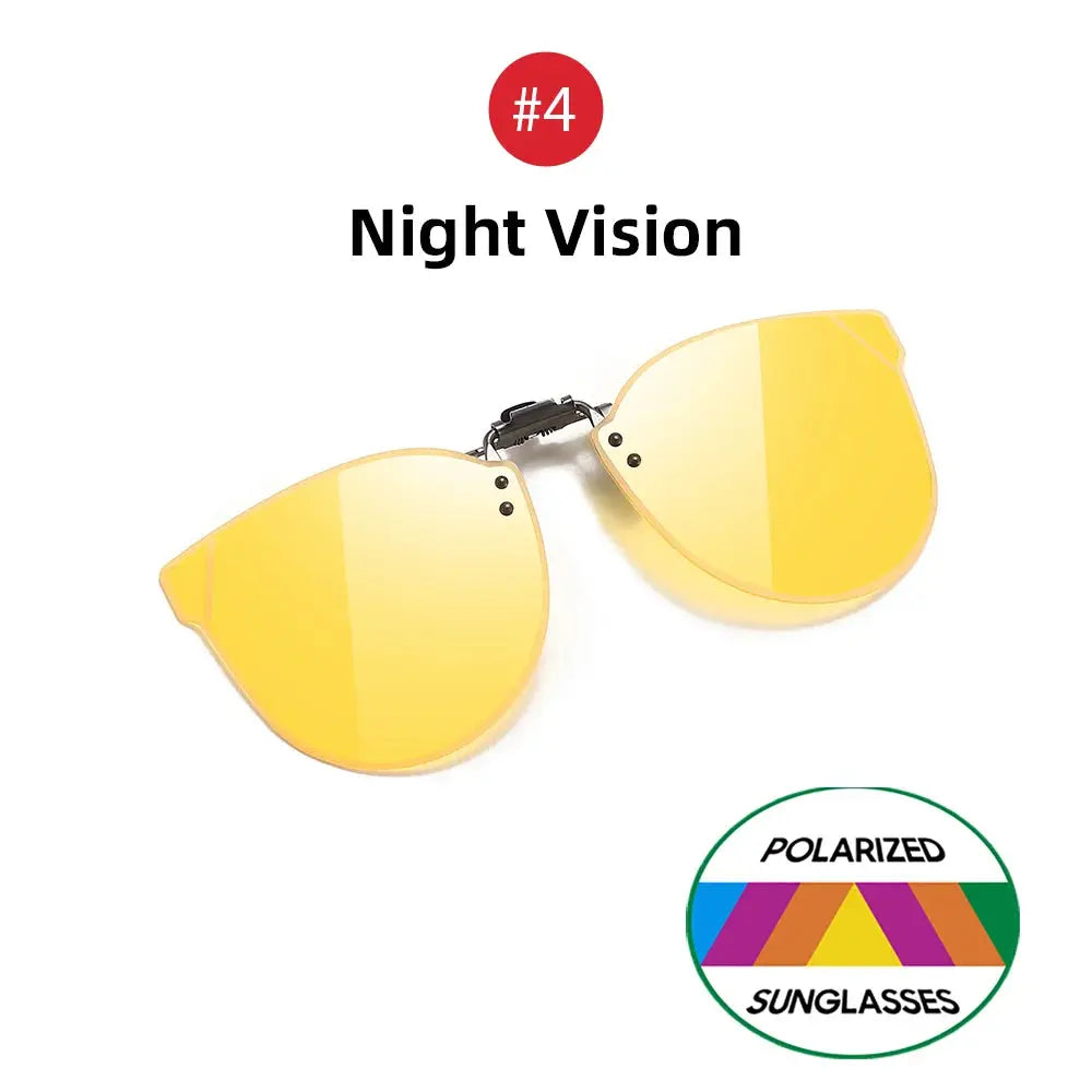 VIVIBEE Gradient Women's Cat Eye Flip Up Clip On Sunglasses Women Driving Polarized Oversized Sun Glasses Purple Eyeglasses Temu