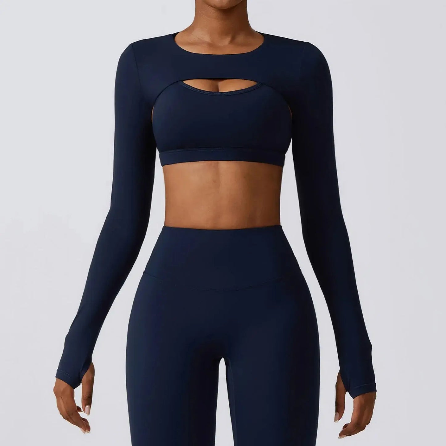 New Sports Camisole Yoga Long Sleeved Shawl Yoga Top Nude Fitness Yop Gym Push Ups Workout Top Running Sports Smock Chic Le'Meek