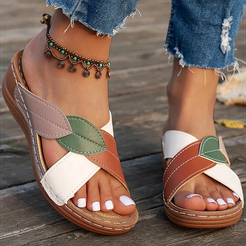 Women's Sandals Comfortable Wedges Heels Sandals Summer 2025 Shoes Woman Heeled Slippers Women Summer Footwear Chaussures Femme AliExpress