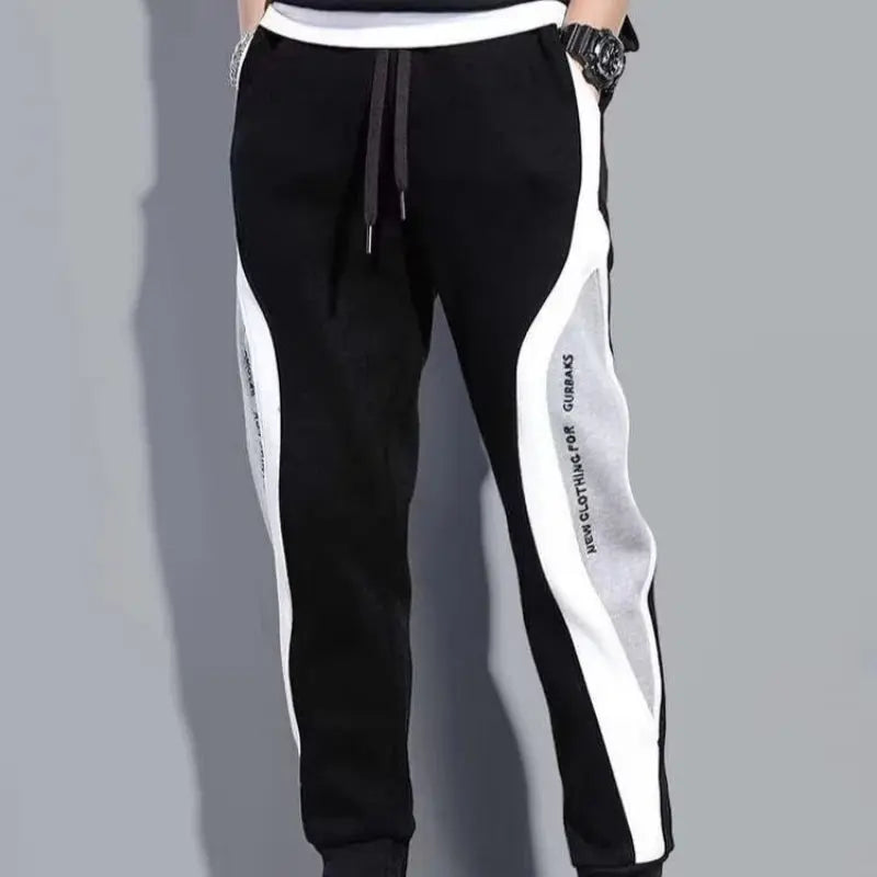 Men Black Pants Hip Hop Drawstring Jogger Fashion Comfortable Trousers Male Casual Sweatpants Loose Elastic Waist Sportswear Chic Le'Meek