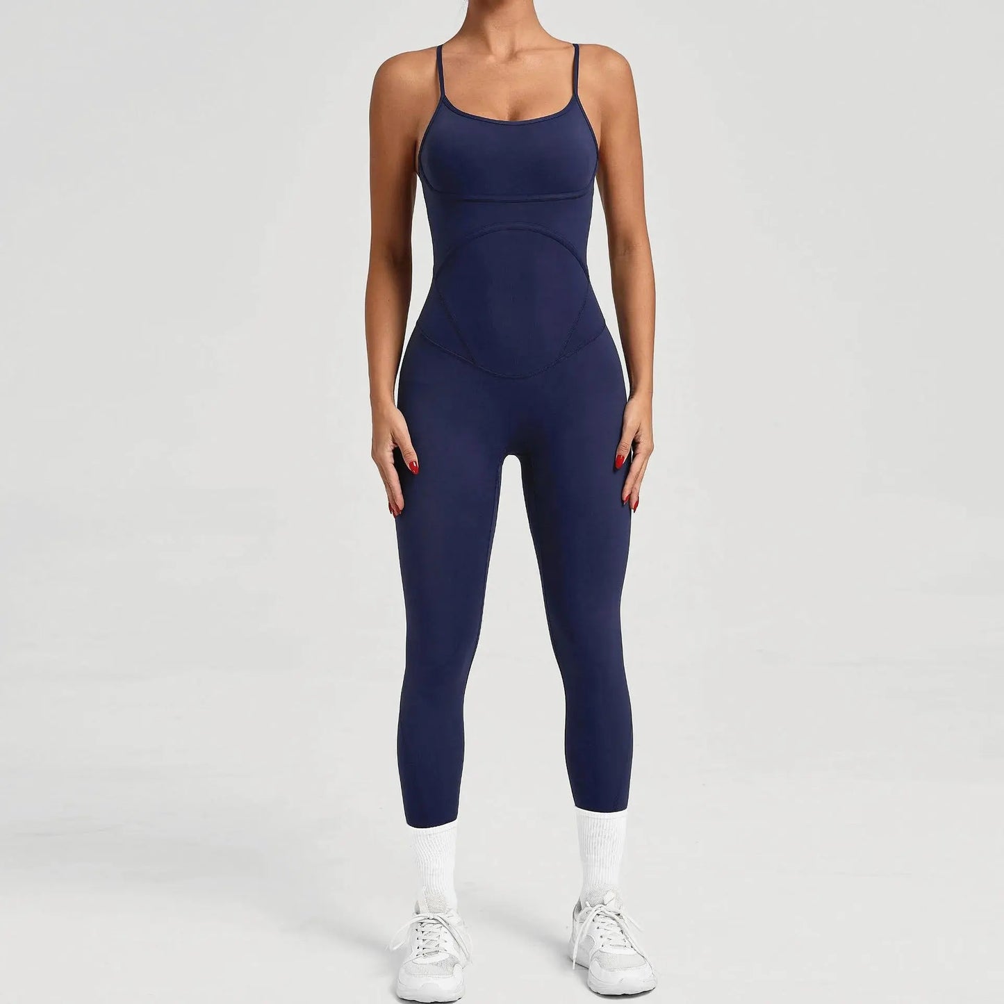 Pad Sports Fitness Jumpsuit Cross Open Back Adjustable Strap Hip Lift Tight Slim Fitness Yoga Set Gym Running Sports Wear XP96 Chic Le'Meek