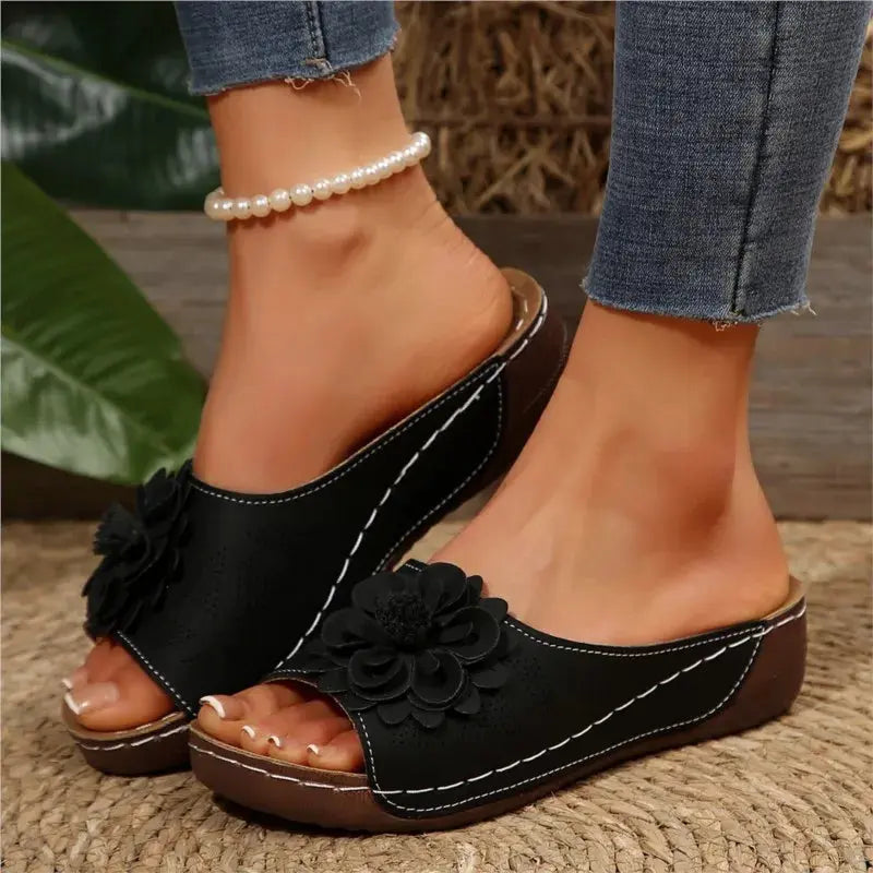 Summer Sandals Women Shoes Non-Slip Walking Shoes Slip On Shoes Woman Wedge Women's Sandals Party Slippers Woman Female Footwear Temu