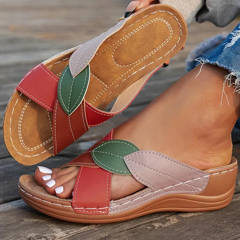 Women's Sandals Comfortable Wedges Heels Sandals Summer 2025 Shoes Woman Heeled Slippers Women Summer Footwear Chaussures Femme AliExpress