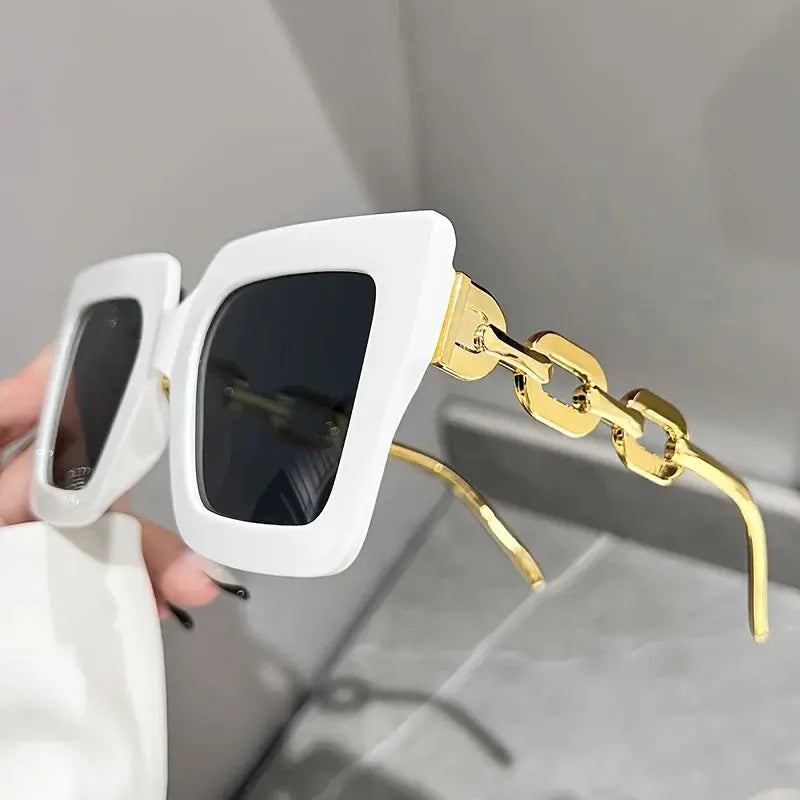 Luxury square fashion glasses for women casual candy color anti glare sun shades for beach party Travel Temu