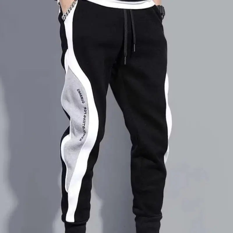 Men Black Pants Hip Hop Drawstring Jogger Fashion Comfortable Trousers Male Casual Sweatpants Loose Elastic Waist Sportswear Chic Le'Meek