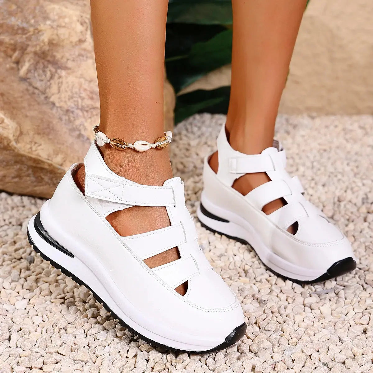 Women Sandals New High Quality Buckle Strap Sandals Women New Closed Toe Office and Career Summer Solid Wedge Shoes for Women AliExpress